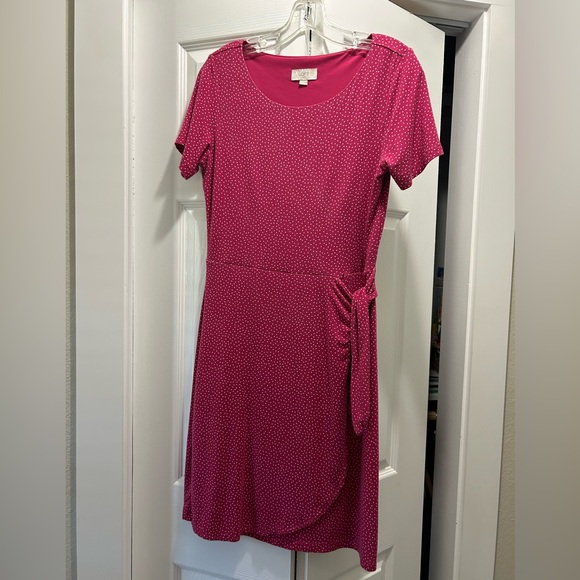 LOFT Dresses & Skirts - LOFT Fuchsia Polka Dot Dress